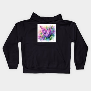 Pink Lilac Flower Kids Hoodie